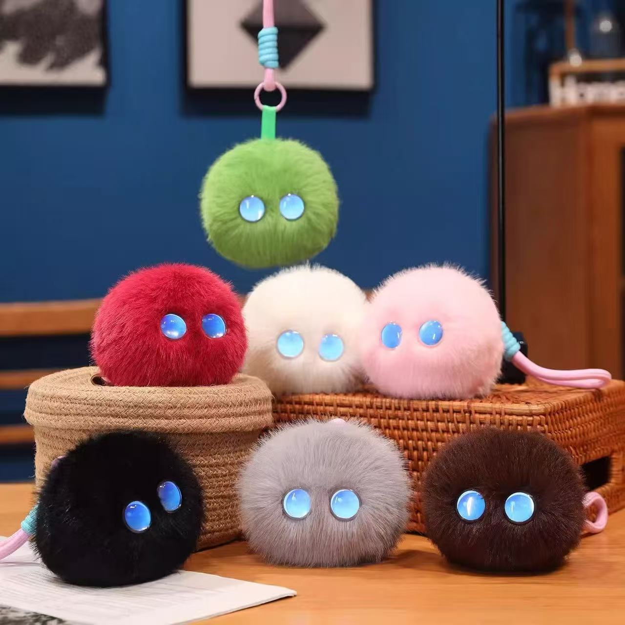 Colorful AI interactive plush toys, smart voice companion robot keychain, custom AI stuffed toys for kids and adults
