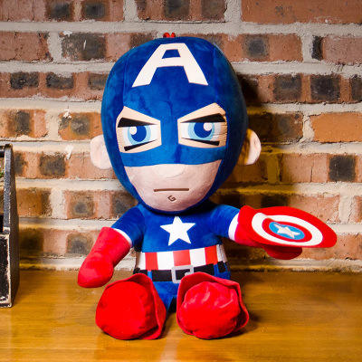 blue shield hero plush toy superhero stuffed animal for wholesale and gift markets