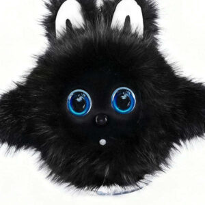 Wholesale 40cm black long eared AI smart interactive plush toy custom intelligent monster stuffed animal factory supplier