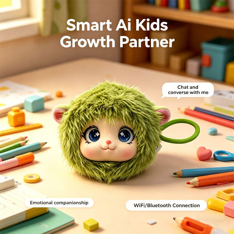 Wholesale AI smart interactive plush keychain toy custom learning companion kids growth partner supplier